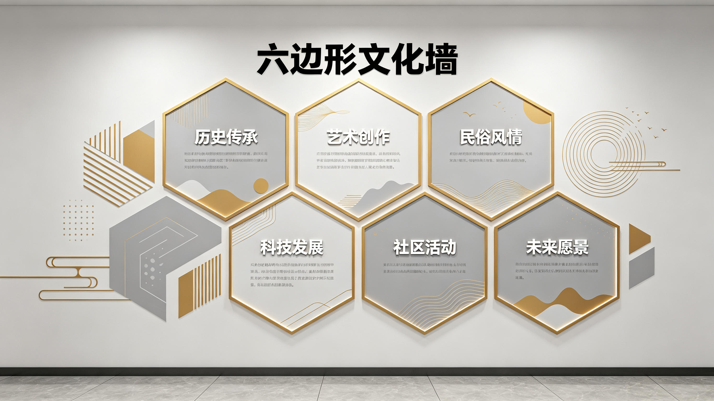 诸暨企业文化墙 | 六边形信息美学